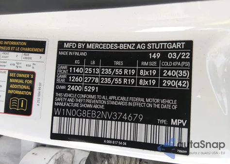 2022 Mercedes-Benz Glc 300 4Matic Suv from USA, damaged, VIN W1N0G8EB2NV374679